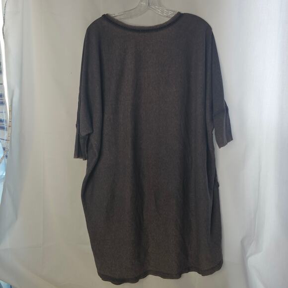 Free the People Catch the waves tunic tee gray size Large - Picture 7 of 11